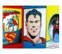 Superman Masterpiece with statue, book and comics
