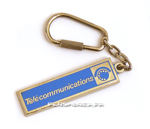 porte-clef métal Télécommunication 1985