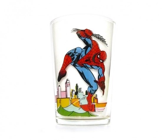 Spider-man painted glass buildings 1978 Amora