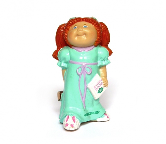 Cabbage Patch Kids figure redhead with story book