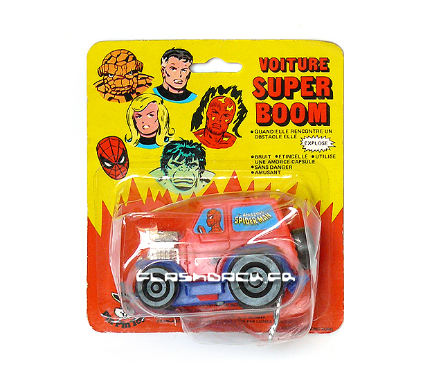 Spiderman Super Boom car 1980 Pin-Pin Toys Mego