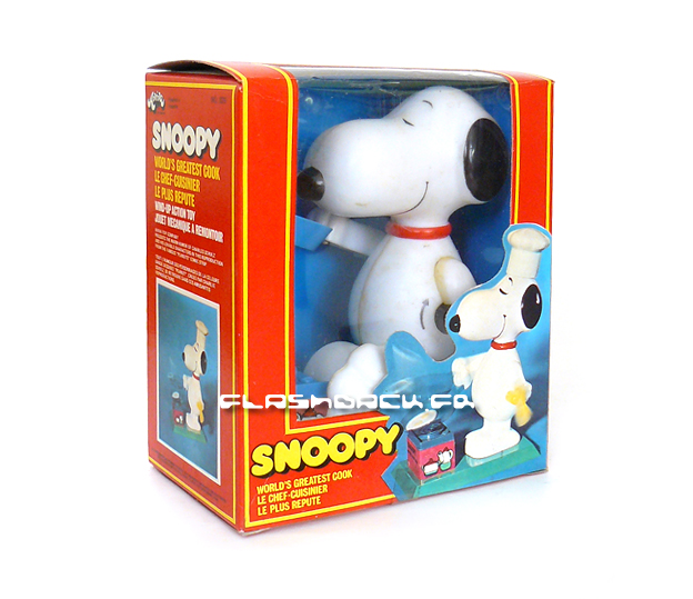 Snoopy wind-up figure World's greates Cook 1980