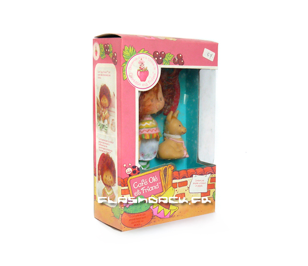 Café Ole' doll in French Strawberry Shortcake box 1983