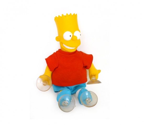 Simpsons Bart suction cup window doll